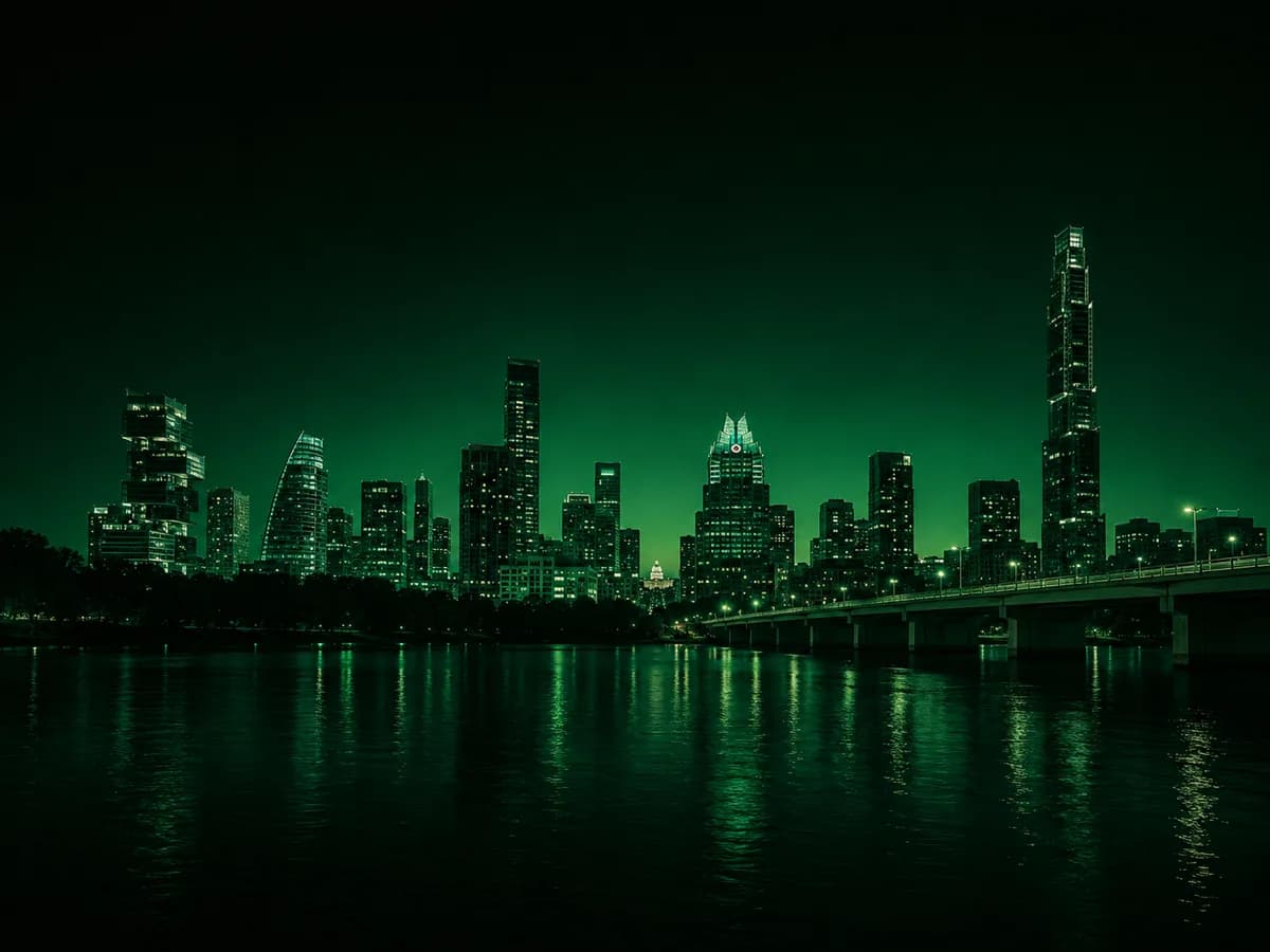 Austin skyline across Lady Bird Lake